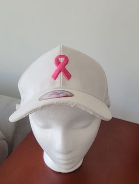 True Gear Pink Ribbion Hat, O/S, White/Pink, NWT